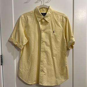 Ralph Lauren, half sleeve, slim fit, yellow button down oxford